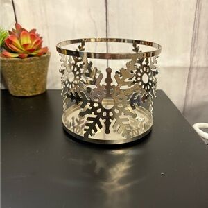 Bath & Body Works Silver Snowflake Candle Holder